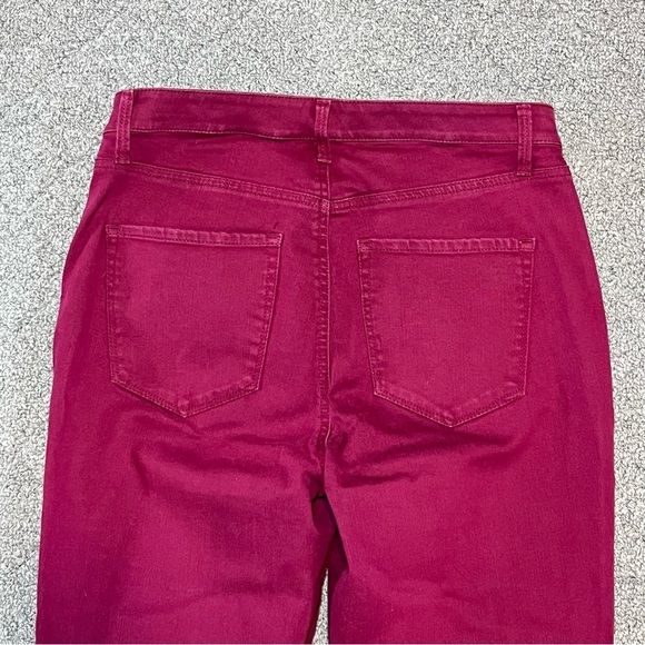 Talbots Jegging Curvy Jeans Womens Size 6 Burgundy Mid Rise Ankle - Picture 10 of 10